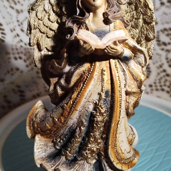 Set of 3 polystone Angles vintage figurines. SHIPS FREE - Picture 3 of 9